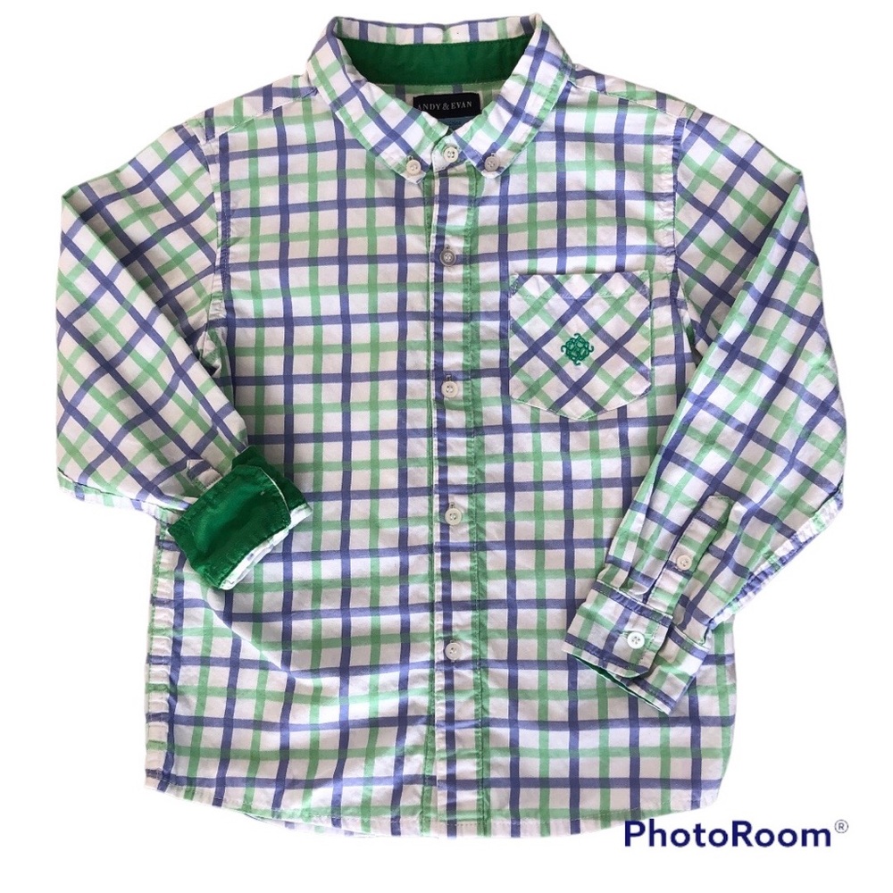 💲⬇️ Andy & Evan Boys’ Long Sleeve Button Down Dress Shirt 100% Cotton - Size 6Y